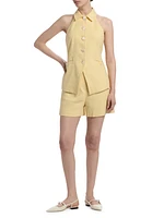 Orlinda Linen-Blend Vest