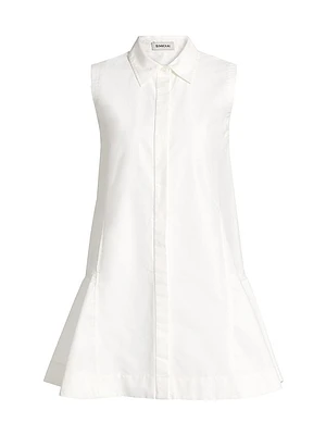 Maggy Stretch-Cotton Poplin Fit & Flare Minidress