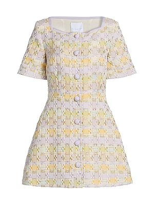 Metallic Tweed Minidress