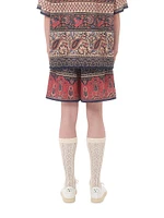 Bermuda Shorts with Voyage Imaginaire Print