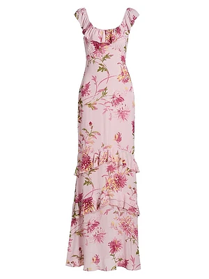 Tripoli Ruffle-Trim Maxi Dress