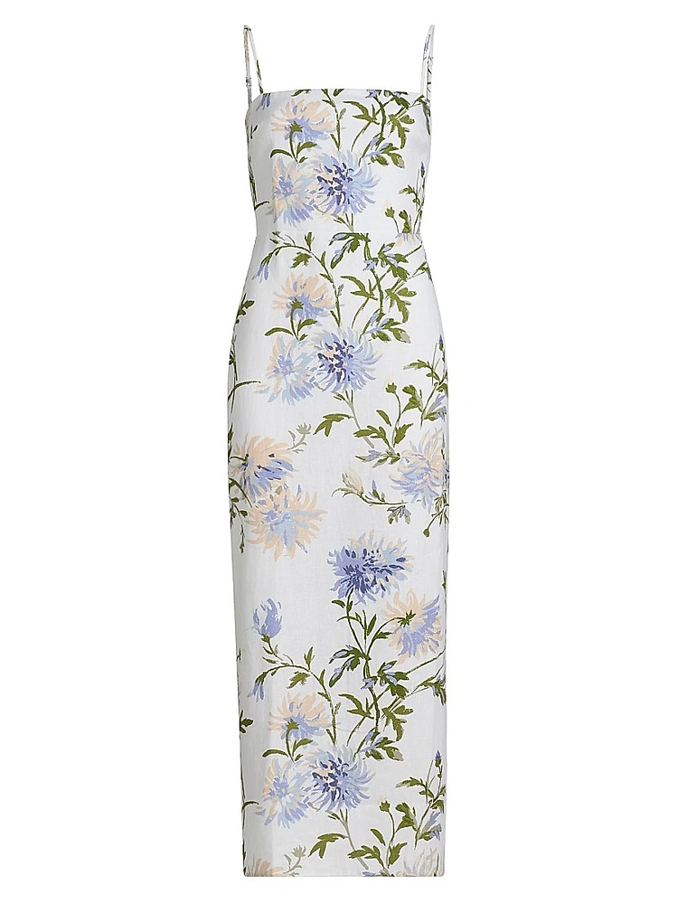 Frankie Floral Linen Maxi Dress