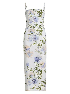 Frankie Floral Linen Maxi Dress