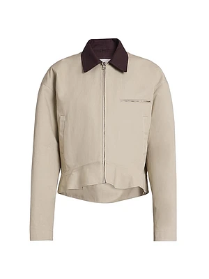 Curved Hem Workwear Jacket