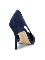 Suede Cut-Out Pumps