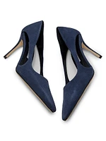 Suede Cut-Out Pumps