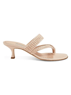 Susa Woven Leather Heeled Sandals