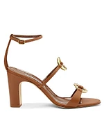 Hisfahan Leather Block-Heel Sandals