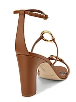 Hisfahan Leather Block-Heel Sandals