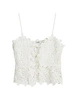Lyla Soutache Cotton Floral Lace Camisole