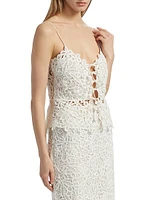 Lyla Soutache Cotton Floral Lace Camisole