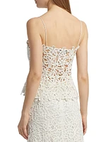 Lyla Soutache Cotton Floral Lace Camisole