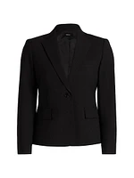 Slim-Fit Wool Single-Breasted Jacket