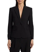 Slim-Fit Wool Single-Breasted Jacket