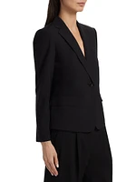 Slim-Fit Wool Single-Breasted Jacket