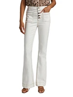 Cindy Stitched Cotton-Blend High-Rise Jean