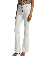 Cindy Stitched Cotton-Blend High-Rise Jean