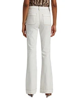 Cindy Stitched Cotton-Blend High-Rise Jean