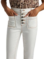 Cindy Stitched Cotton-Blend High-Rise Jean