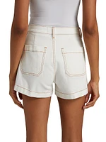 Cindy Stitched Cotton-Blend Shorts