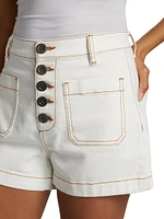 Cindy Stitched Cotton-Blend Shorts