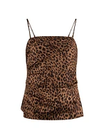 Nicole Leopard Print Stretch-Cotton Cami