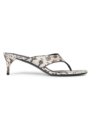 55MM Slip-On Embossed Leather Sandals