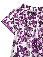 Little Girl's & Short Sleeve Majolica Dress