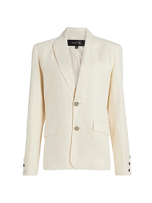 Willa Boyfriend Cotton-Blend Blazer