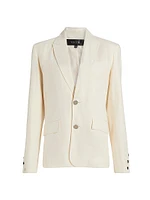 Willa Boyfriend Cotton-Blend Blazer