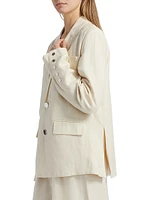 Willa Boyfriend Cotton-Blend Blazer