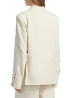 Willa Boyfriend Cotton-Blend Blazer