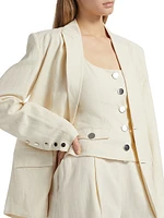 Willa Boyfriend Cotton-Blend Blazer
