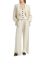 Willa Boyfriend Cotton-Blend Blazer