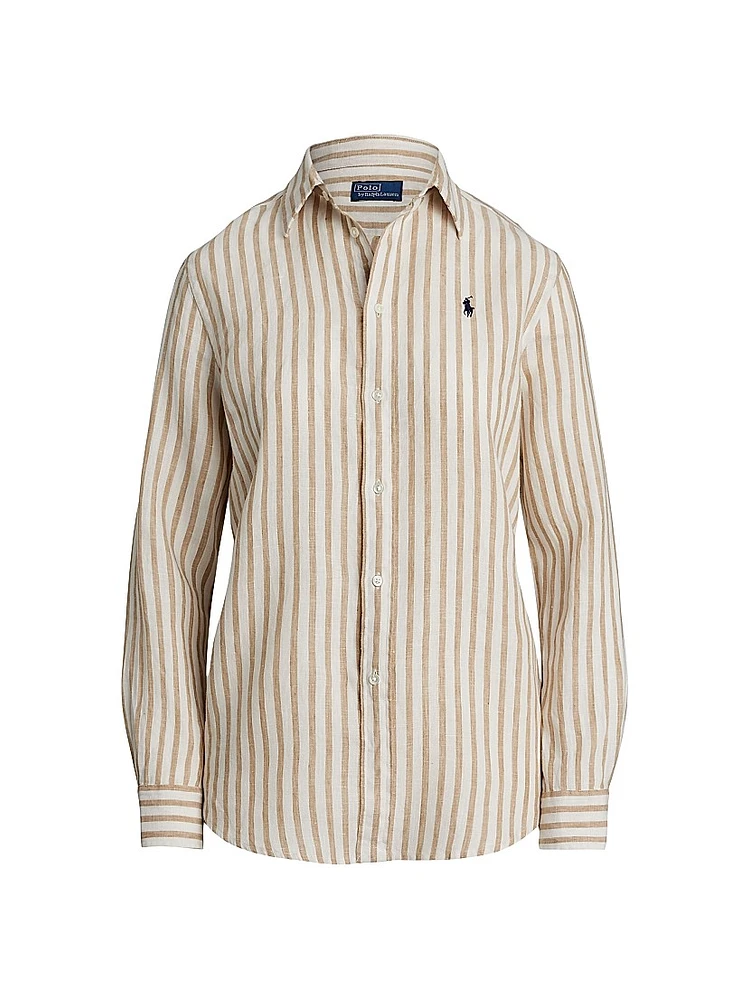 Classic-Fit Striped Linen Shirt
