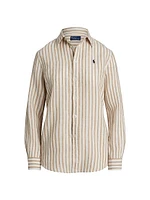 Classic-Fit Striped Linen Shirt