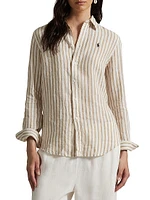 Classic-Fit Striped Linen Shirt