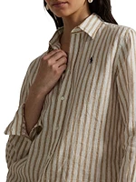 Classic-Fit Striped Linen Shirt