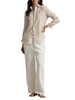 Classic-Fit Striped Linen Shirt