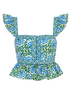 Peacock Border Freya Top