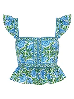 Peacock Border Freya Top