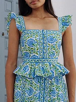 Peacock Border Freya Top