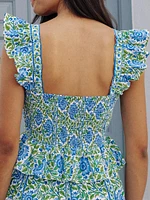 Peacock Border Freya Top