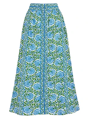 Peacock Border Freya Skirt
