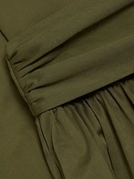 Sabine Stretch-Cotton Tie-Waist Maxi Skirt