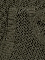 Estelle Crochet-Knit Cotton Top