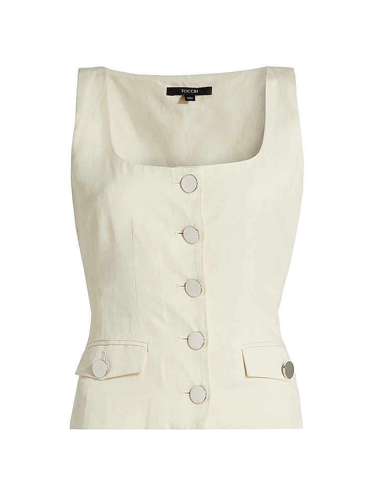 Georgia Cotton-Blend Top