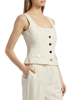 Georgia Cotton-Blend Top