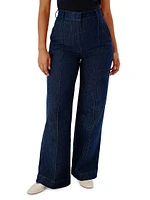High Waisted Denim Trousers