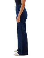 High Waisted Denim Trousers
